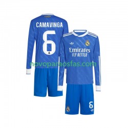 Camisolas Real Madrid Camavinga 6 Criança Alternativo 2025-2026 Manga Comprida