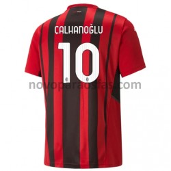 Camisolas AC Milan Hakan Calhanoglu 10 Casa 2021-2022 Manga Curta