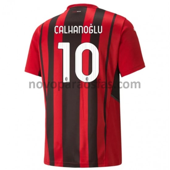 Camisolas AC Milan Hakan Calhanoglu 10 Casa 2021-2022 Manga Curta