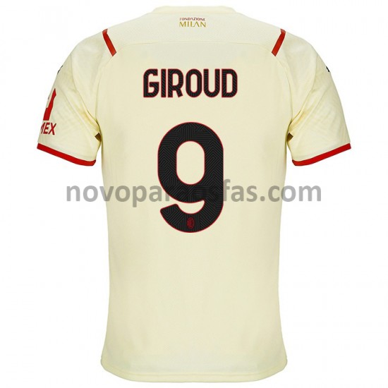 Camisolas AC Milan Olivier Giroud 9 Visitante 2021-2022 Manga Curta