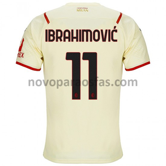 Camisolas AC Milan Zlatan Ibrahimovic 11 Visitante 2021-2022 Manga Curta
