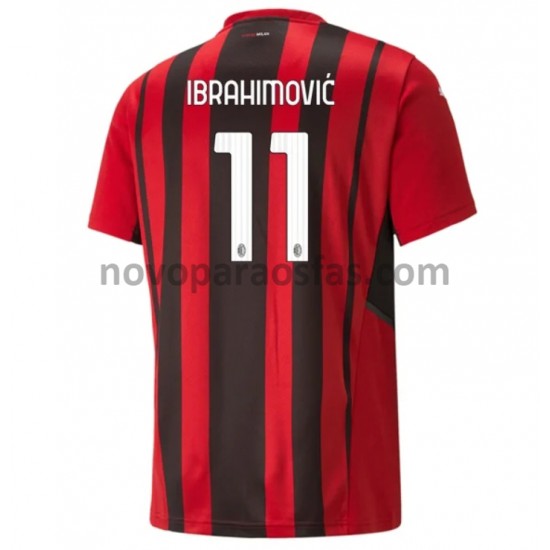 Camisolas AC Milan Zlatan Ibrahimovic 11 Casa 2021-2022 Manga Curta