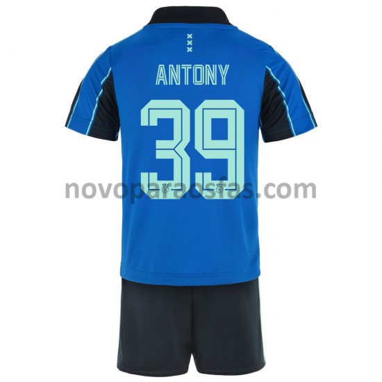 Camisolas AFC Ajax Antony 39 Criança Visitante 2021-2022 Manga Curta