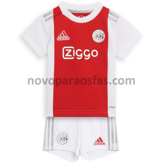 Camisolas AFC Ajax Criança Casa 2021-2022 Manga Curta