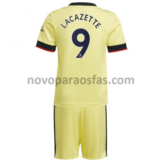 Camisolas Arsenal Alexandre Lacazette 9 Criança Visitante 2021-2022 Manga Curta