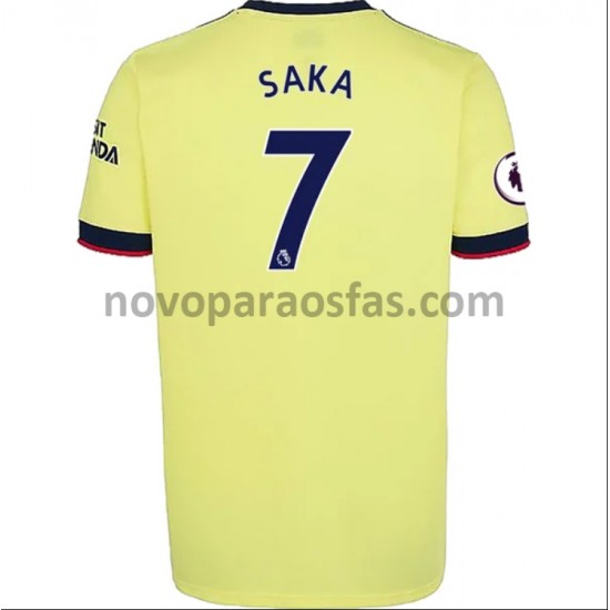 Camisolas Arsenal Bukayo Saka 7 Visitante 2021-2022 Manga Curta