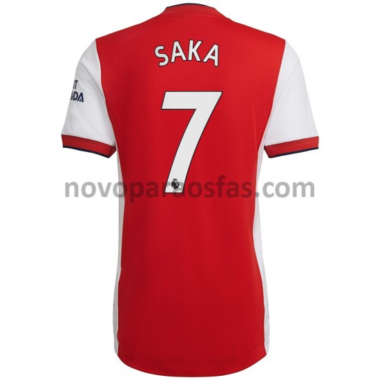 Camisolas Arsenal Bukayo Saka 7 Casa 2021-2022 Manga Curta