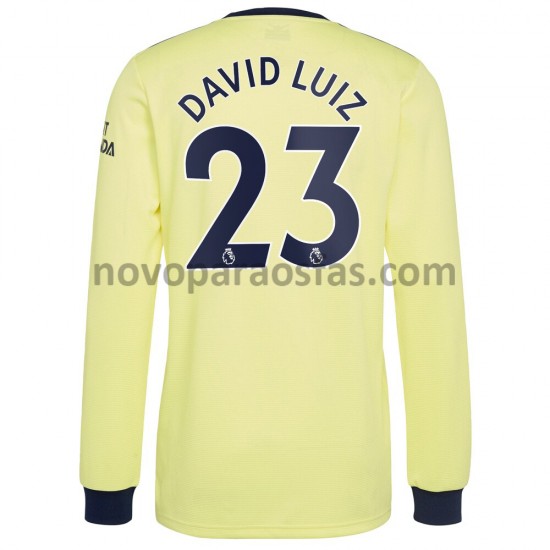 Camisolas Arsenal David Luiz 23 Visitante 2021-2022 Manga Comprida