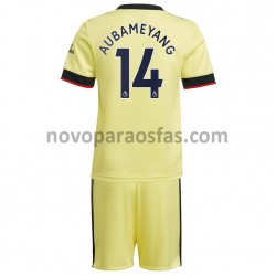 Camisolas Arsenal Pierre-Emerick Aubameyang 14 Criança Visitante 2021-2022 Manga Curta