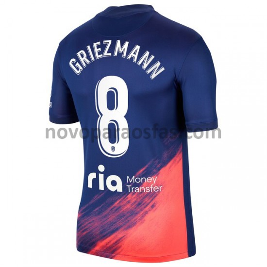 Camisolas Atlético Madrid Antoine Griezmann 8 Visitante 2021-2022 Manga Curta