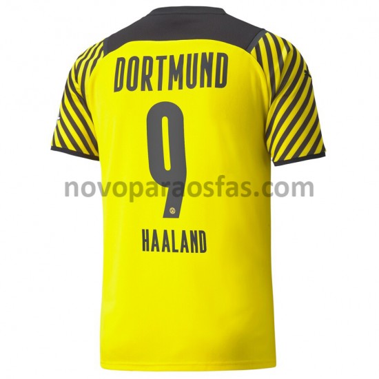 Camisolas Borussia Dortmund Erling Haaland 9 Casa 2021-2022 Manga Curta