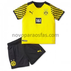Camisolas Borussia Dortmund Criança Casa 2021-2022 Manga Curta