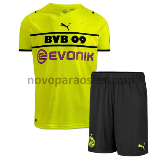 Camisolas Borussia Dortmund Criança Alternativo 2021-2022 Manga Curta