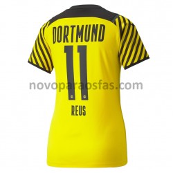 Camisolas Borussia Dortmund Marco Reus 11 Mulher Casa 2021-2022 Manga Curta
