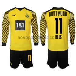 Camisolas Borussia Dortmund Reus 11 Criança Casa 2021-2022 Manga Comprida