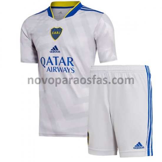 Camisolas Boca Juniors Criança Visitante 2021-2022 Manga Curta