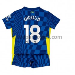 Camisolas Chelsea Olivier Giroud 18 Criança Casa 2021-2022 Manga Curta