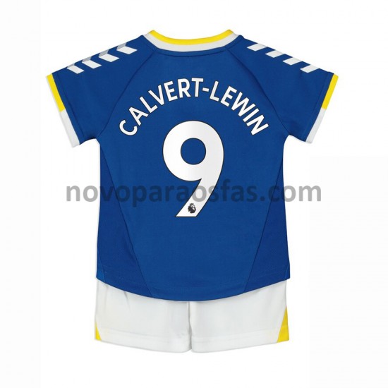Camisolas Everton Dominic Calvert-Lewin 9 Criança Casa 2021-2022 Manga Curta