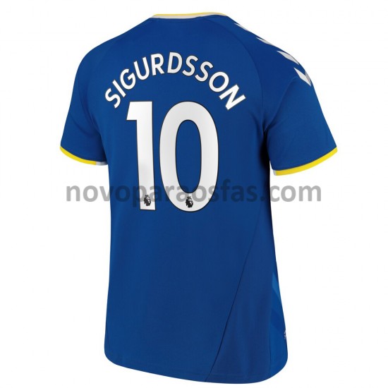Camisolas Everton Gylfi Sigurosson 10 Casa 2021-2022 Manga Curta
