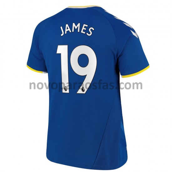 Camisolas Everton James Rodriguez 19 Casa 2021-2022 Manga Curta