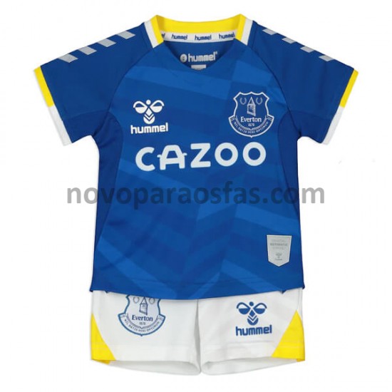Camisolas Everton Criança Casa 2021-2022 Manga Curta