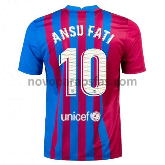 Camisolas FC Barcelona Ansu Fati 10 Casa 2021-2022 Manga Curta
