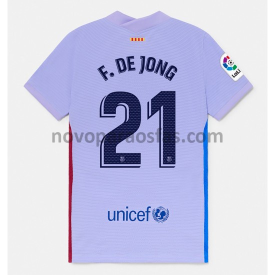 Camisolas FC Barcelona F.De Jong 21 Visitante 2021-2022 Manga Curta