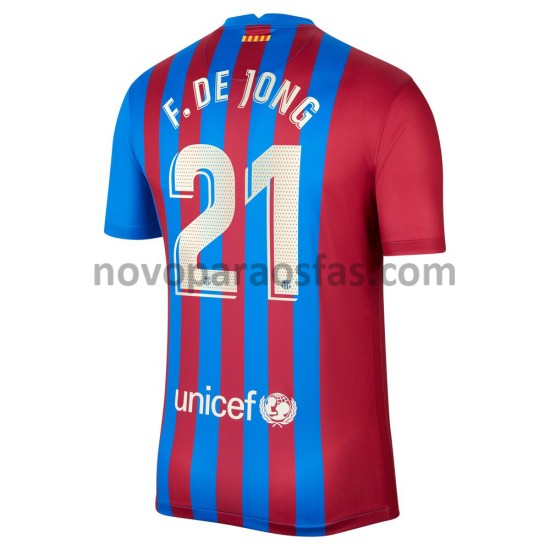 Camisolas FC Barcelona F.De Jong 21 Casa 2021-2022 Manga Curta
