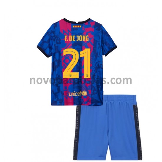 Camisolas FC Barcelona Frenkie de Jong 21 Criança Alternativo 2021-2022 Manga Curta