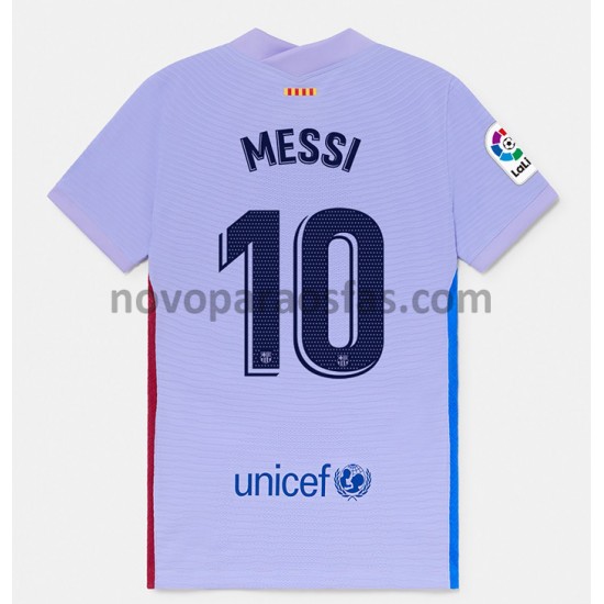 Camisolas FC Barcelona Lionel Messi 10 Visitante 2021-2022 Manga Curta