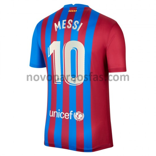 Camisolas FC Barcelona Lionel Messi 10 Casa 2021-2022 Manga Curta