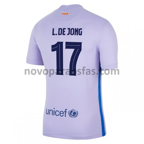 Camisolas FC Barcelona Luke De Jong 17 Visitante 2021-2022 Manga Curta