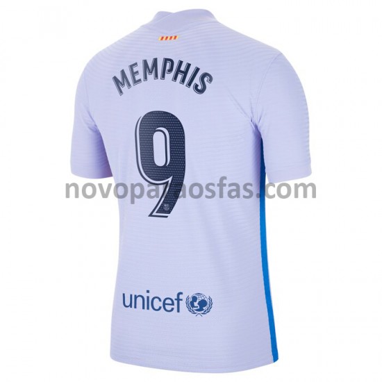 Camisolas FC Barcelona Memphis Depay 9 Visitante 2021-2022 Manga Curta