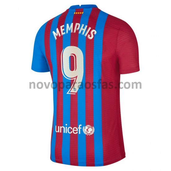 Camisolas FC Barcelona Memphis Depay 9 Casa 2021-2022 Manga Curta