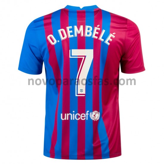 Camisolas FC Barcelona O. Dembele 7 Casa 2021-2022 Manga Curta