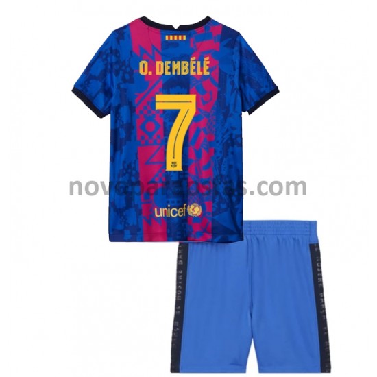 Camisolas FC Barcelona O. Dembele 7 Criança Alternativo 2021-2022 Manga Curta