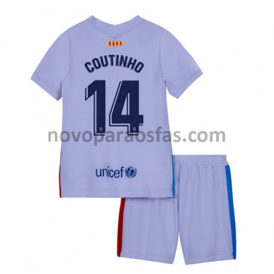 Camisolas FC Barcelona Philippe Coutinho 14 Criança Alternativo 2021-2022 Manga Curta