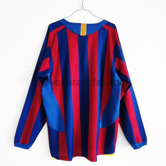 Camisolas FC Barcelona Retro Casa 2005-2006 Manga Comprida