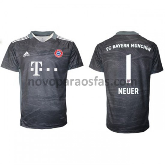 Camisolas Bayern de Munique Guarda-redes Manuel Neuer 1 Visitante 2021-2022 Manga Curta