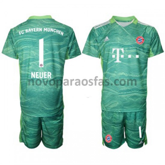 Camisolas Bayern de Munique Guarda-redes Manuel Neuer 1 Criança Alternativo 2021-2022 Manga Curta