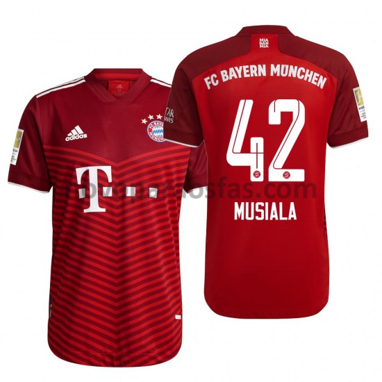 Camisolas Bayern de Munique Jamal Musiala 42 Casa 2021-2022 Manga Curta