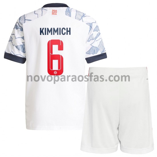Camisolas Bayern de Munique Joshua Kimmich 6 Criança Alternativo 2021-2022 Manga Curta
