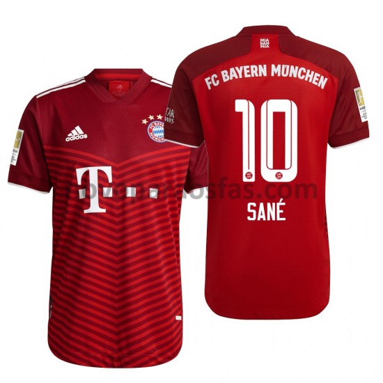 Camisolas Bayern de Munique Leroy Sane 10 Casa 2021-2022 Manga Curta