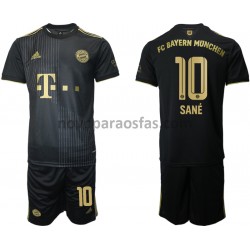 Camisolas Bayern de Munique Leroy Sane 10 Criança Visitante 2021-2022 Manga Curta