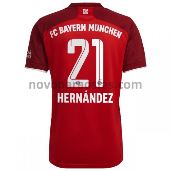 Camisolas Bayern de Munique Lucas Hernandez 21 Casa 2021-2022 Manga Curta