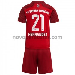Camisolas Bayern de Munique Lucas Hernandez 21 Criança Casa 2021-2022 Manga Curta