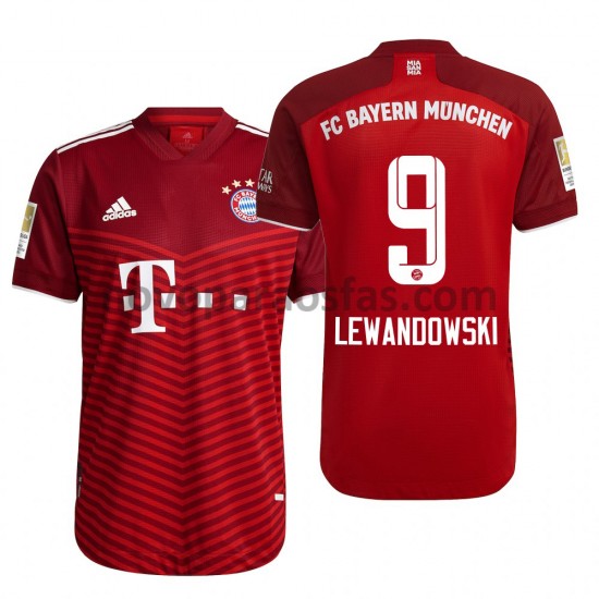 Camisolas Bayern de Munique Robert Lewandowski 9 Casa 2021-2022 Manga Curta