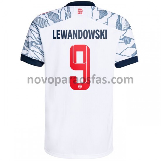 Camisolas Bayern de Munique Robert Lewandowski 9 Alternativo 2021-2022 Manga Curta