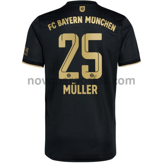 Camisolas Bayern de Munique Thomas Muller 25 Visitante 2021-2022 Manga Curta