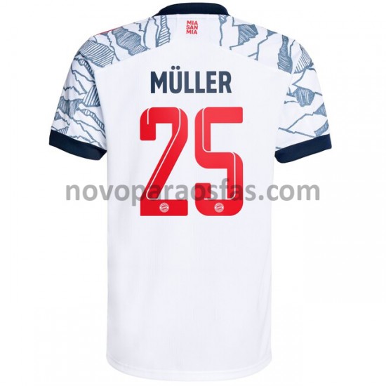 Camisolas Bayern de Munique Thomas Muller 25 Alternativo 2021-2022 Manga Curta